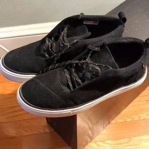 Toms black high top sneakers